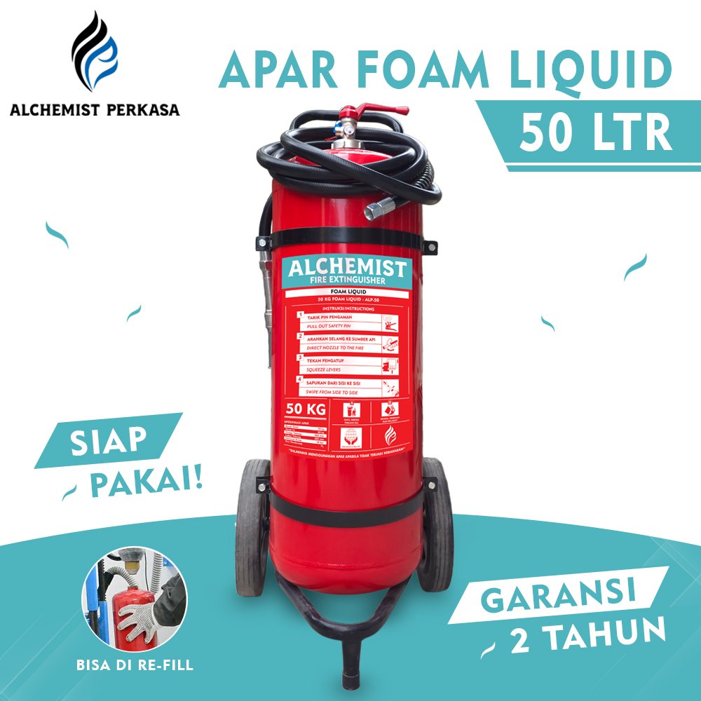 APAR 50 Ltr Isi Foam Liquid - Full Set - Siap Pakai
