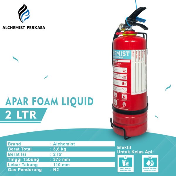 APAR 2 Ltr Isi Foam Liquid - Full Set - Siap Pakai - Gambar 2
