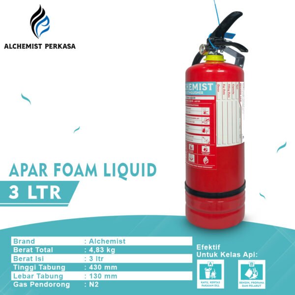 APAR 3 Ltr Isi Foam Liquid - Full Set - Siap Pakai - Gambar 2