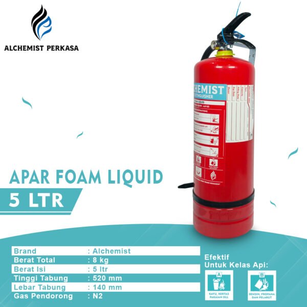 APAR 5 Ltr Isi Foam Liquid - Full Set - Siap Pakai - Gambar 2