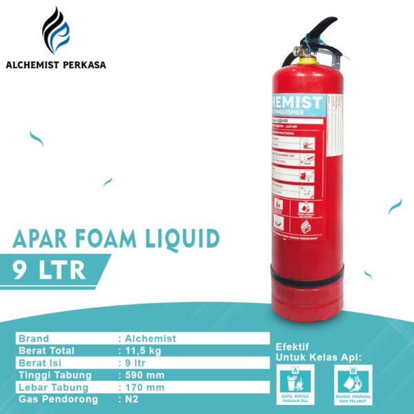 APAR 9 Ltr Isi Foam Liquid - Full Set - Siap Pakai - Gambar 2