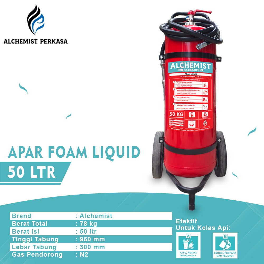 APAR 50 Ltr Isi Foam Liquid - Full Set - Siap Pakai - Gambar 2