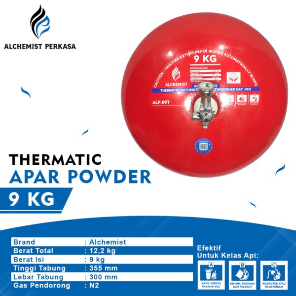 APAR Thermatic ABC Powder Kap. 9 kg - Full Set - Siap Pakai - Gambar 2