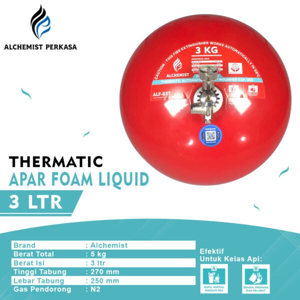 APAR Thermatic Foam Liquid Kap. 3 Ltr - Full Set - Siap Pakai - Gambar 2