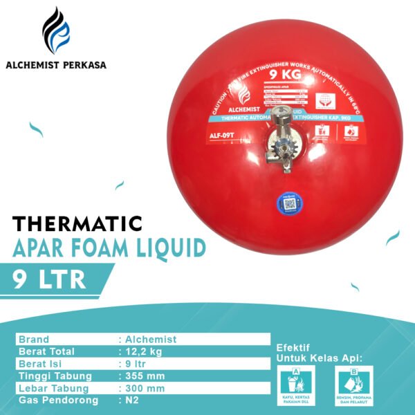 APAR Thermatic Foam Liquid Kap. 9 Ltr - Full Set - Siap Pakai - Gambar 2