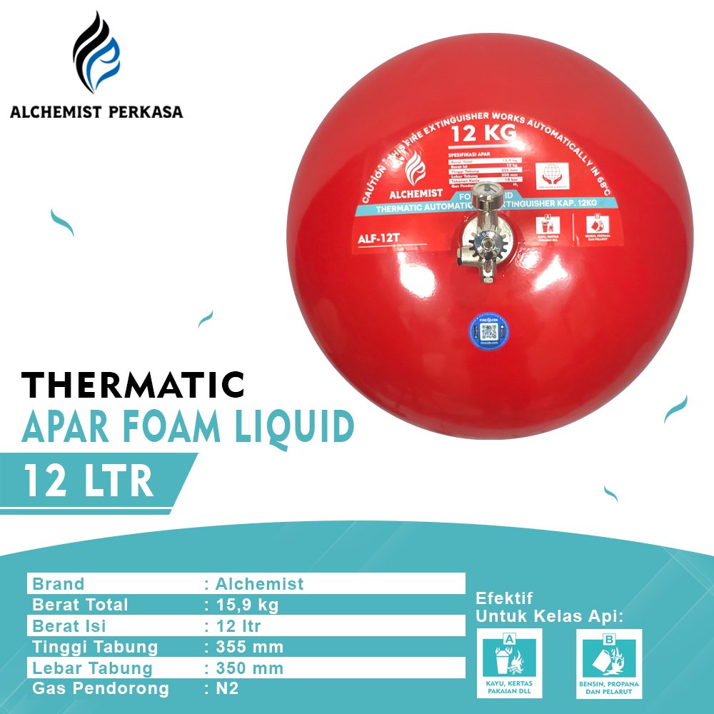 APAR Thermatic Foam Liquid Kap. 12 Ltr - Full Set - Siap Pakai - Gambar 2
