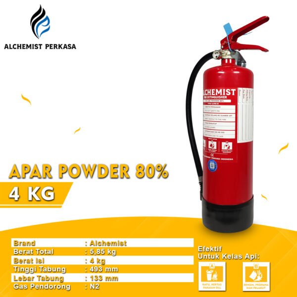 APAR 4 KG Isi ABC Powder 80% CE - Full Set - Siap Pakai - Gambar 2