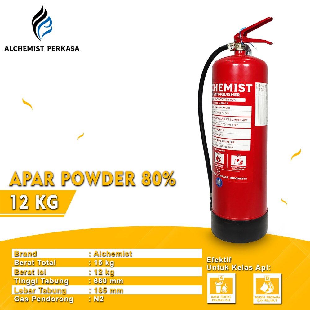 APAR 12 KG Isi ABC Powder 80% CE - Full Set - Siap Pakai - Gambar 2