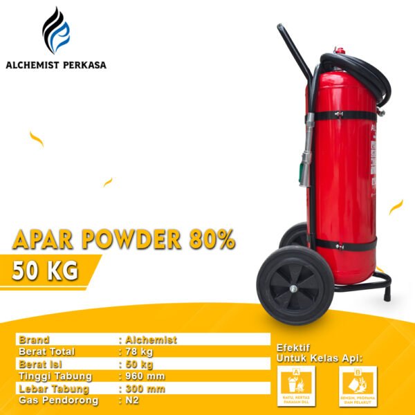 APAR 50 KG Isi ABC Powder 80% CE - Full Set - Siap Pakai - Gambar 2