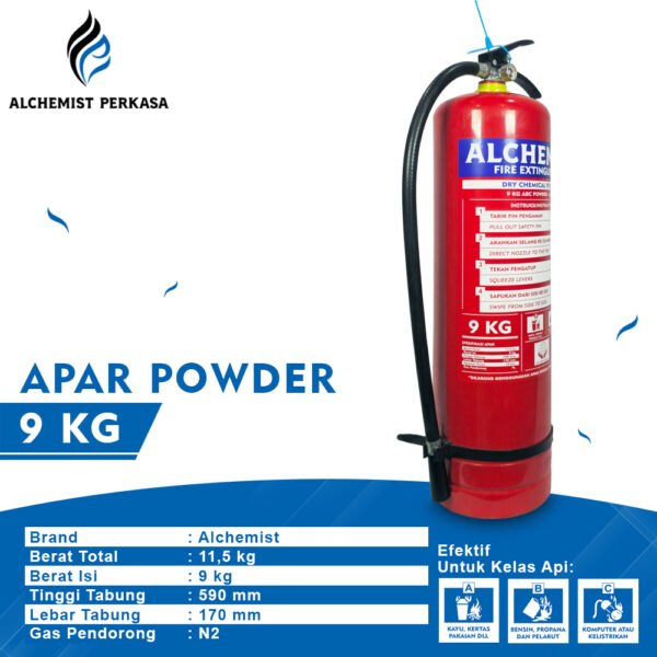 APAR 9 KG Isi ABC Powder - Full Set - Siap Pakai - Gambar 2