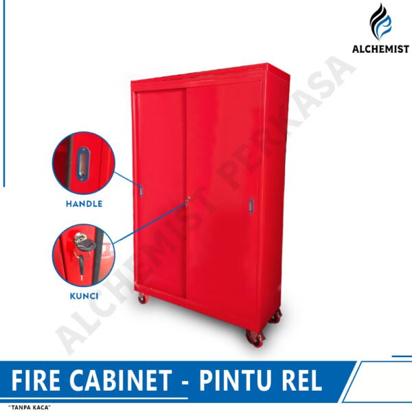 Fire Cabinet / Lemari Safety - Pintu Rel - 120 x 40 x 180 cm - Gambar 2