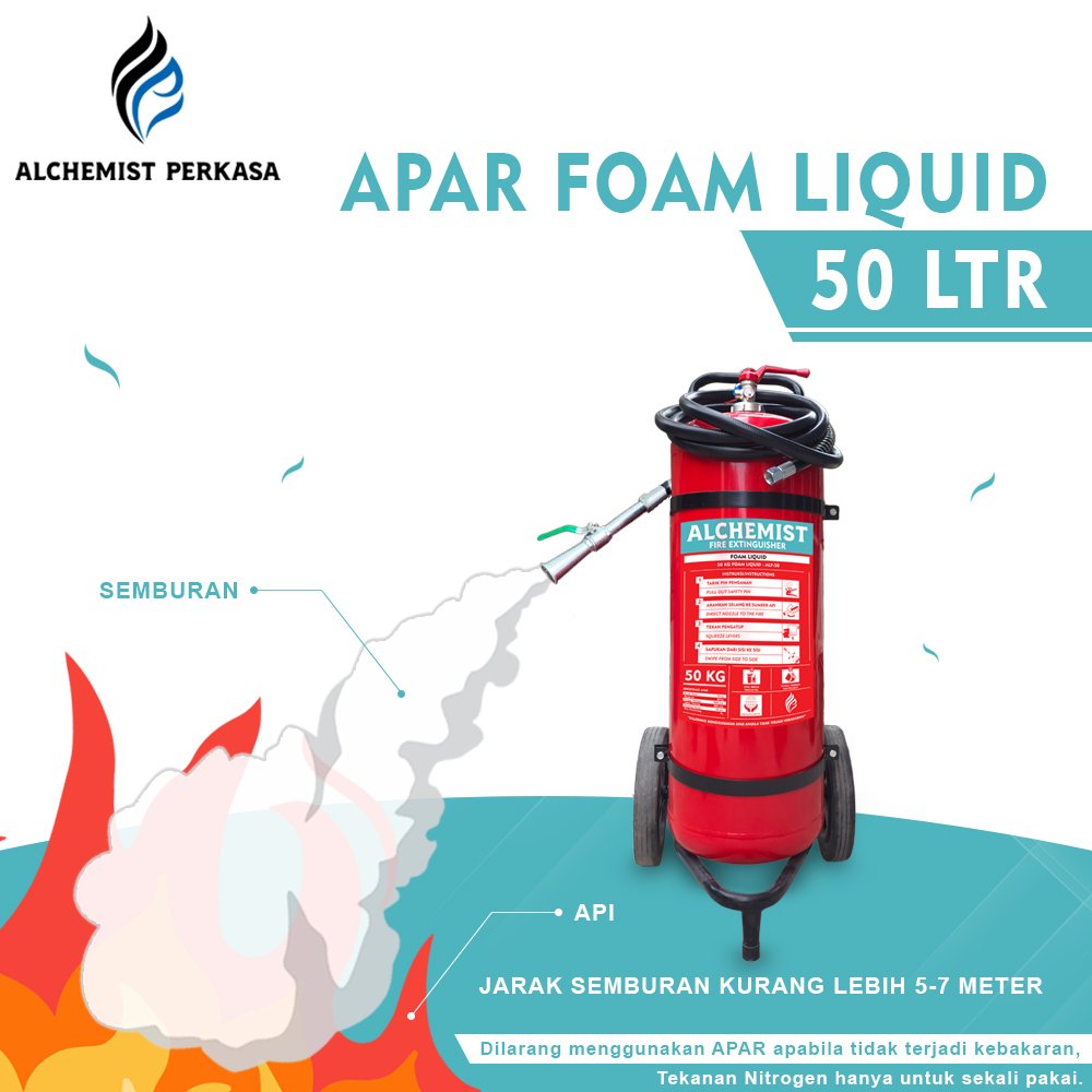 APAR 50 Ltr Isi Foam Liquid - Full Set - Siap Pakai - Gambar 3
