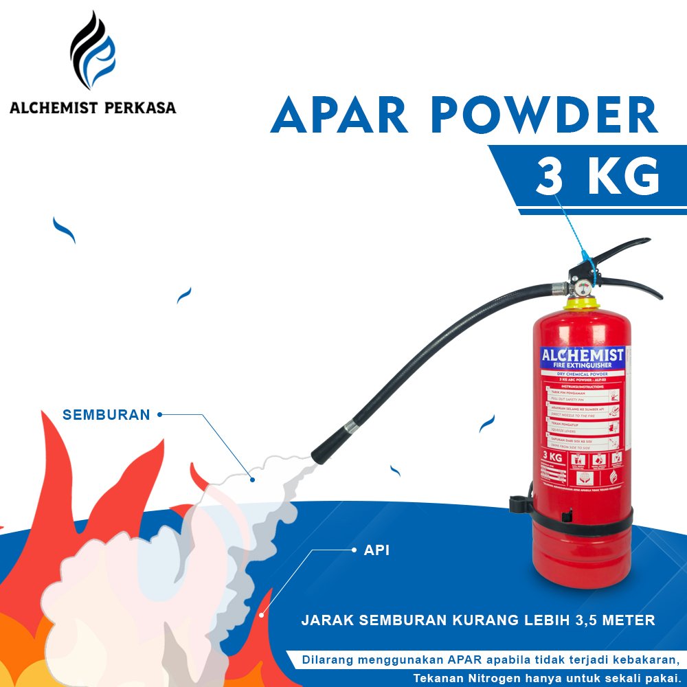 APAR 3 KG Isi ABC Powder - Full Set - Siap Pakai - Gambar 3