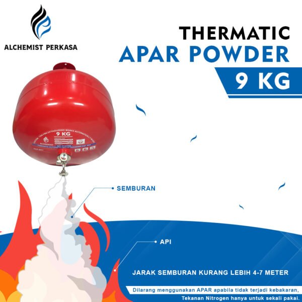 APAR Thermatic ABC Powder Kap. 9 kg - Full Set - Siap Pakai - Gambar 3