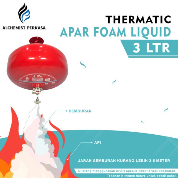APAR Thermatic Foam Liquid Kap. 3 Ltr - Full Set - Siap Pakai - Gambar 3