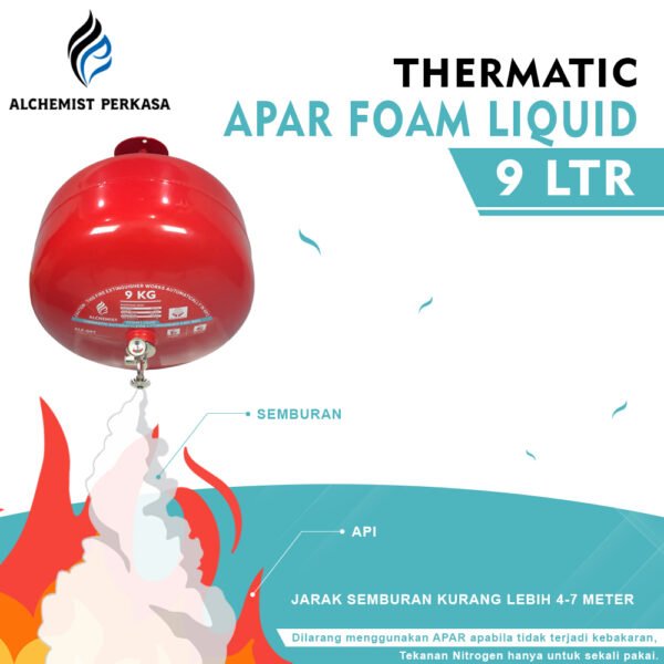APAR Thermatic Foam Liquid Kap. 9 Ltr - Full Set - Siap Pakai - Gambar 3