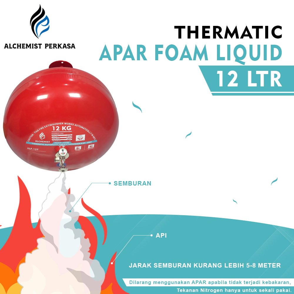 APAR Thermatic Foam Liquid Kap. 12 Ltr - Full Set - Siap Pakai - Gambar 3