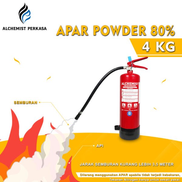 APAR 4 KG Isi ABC Powder 80% CE - Full Set - Siap Pakai - Gambar 3
