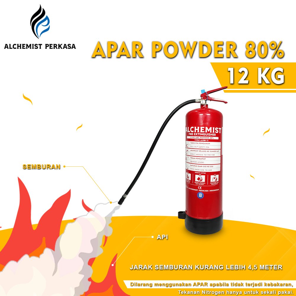 APAR 12 KG Isi ABC Powder 80% CE - Full Set - Siap Pakai - Gambar 3