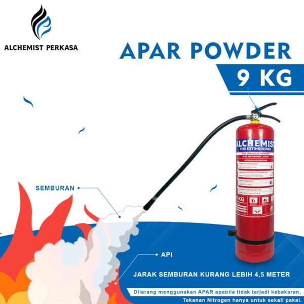 APAR 9 KG Isi ABC Powder - Full Set - Siap Pakai - Gambar 3