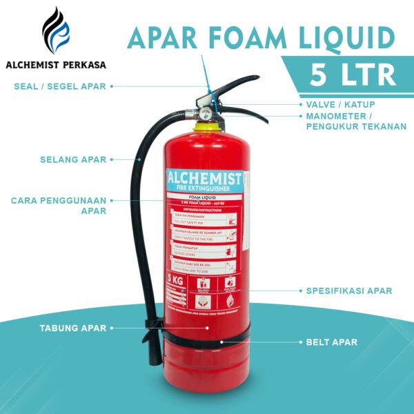 APAR 5 Ltr Isi Foam Liquid - Full Set - Siap Pakai - Gambar 4